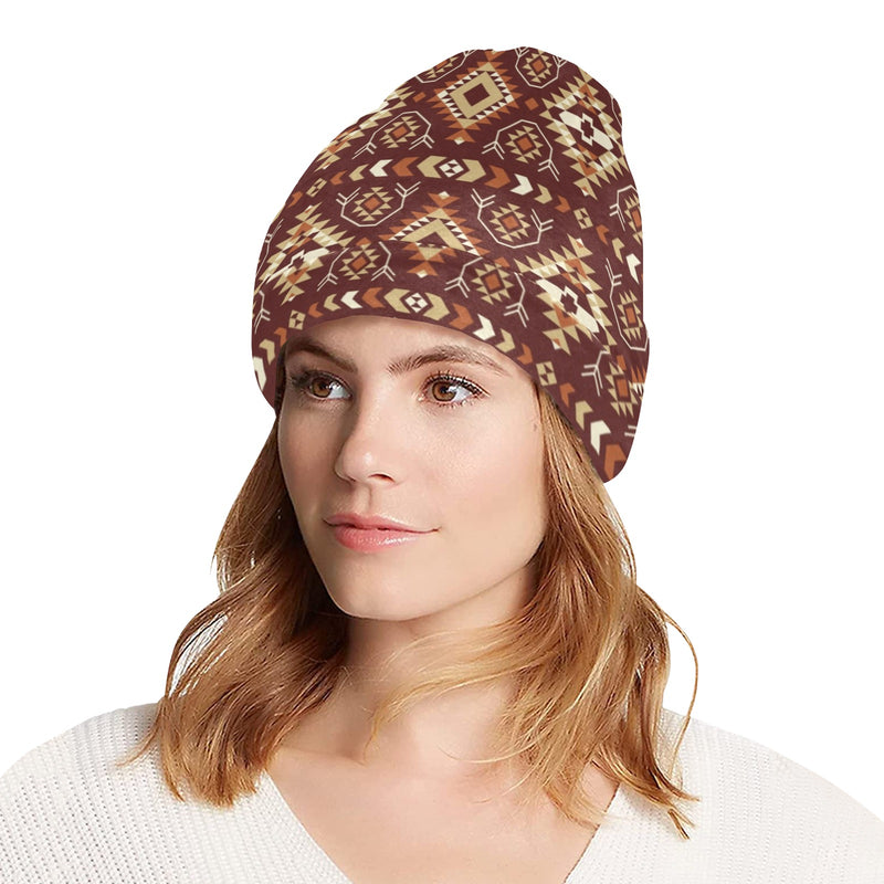 Navajo Native Color Print Pattern Unisex Beanie