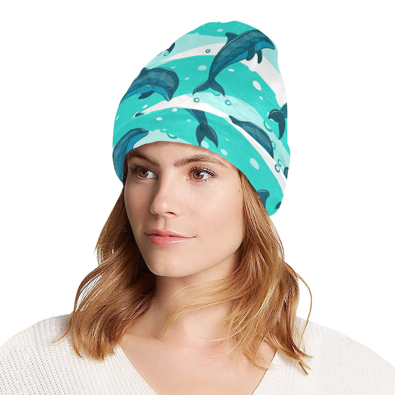 Dolphin Design Print Pattern Unisex Beanie