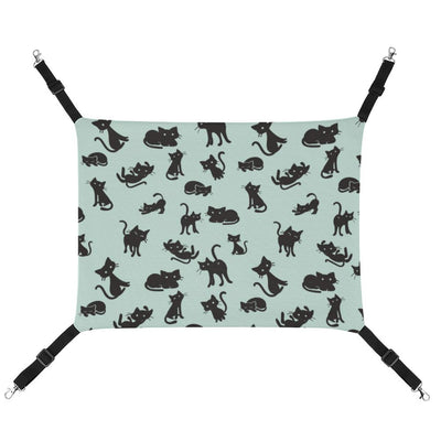 Black Cat Pattern Print Design 04 Pet Hammock