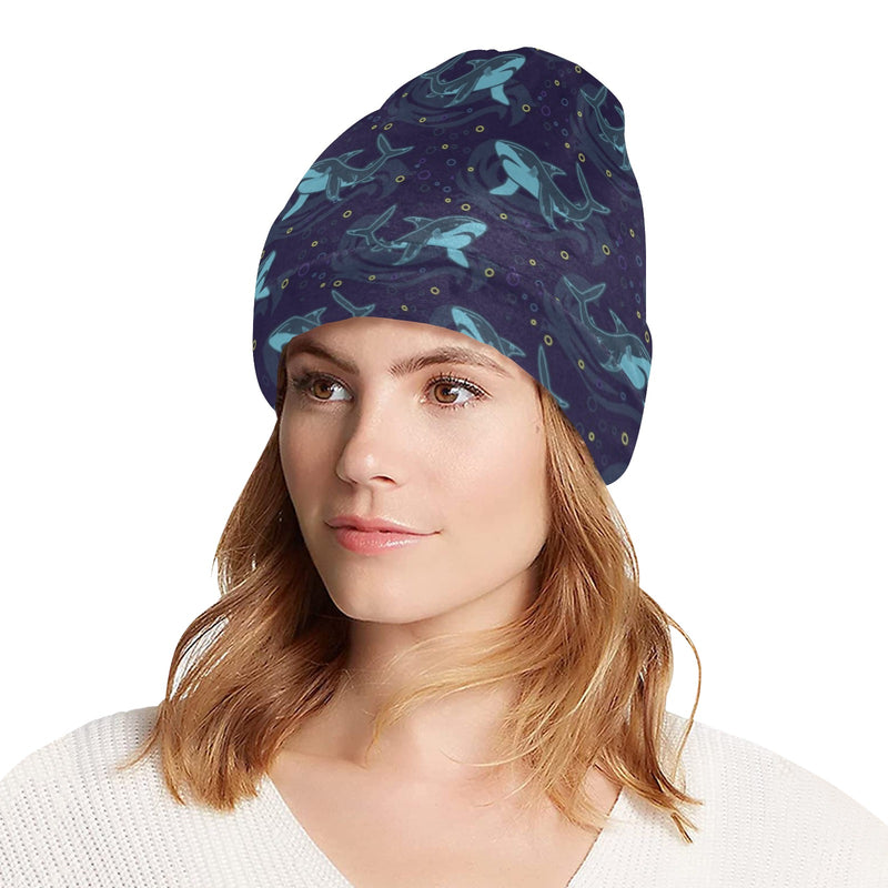 Shark Print Design LKS306 Unisex Beanie