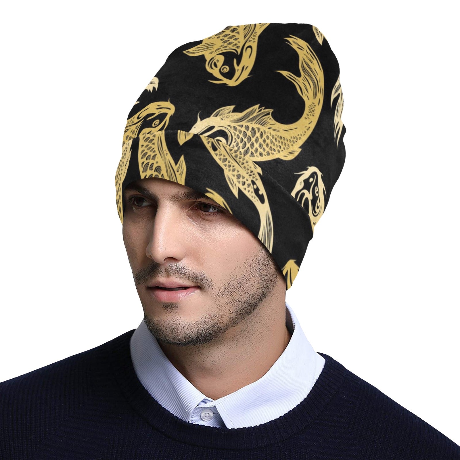 KOI Fish Pattern Print Design 03 Unisex Beanie