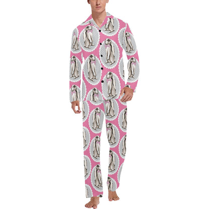 Rabbit Pattern Print Design RB019 Men's Long Sleeve Pajama Set
