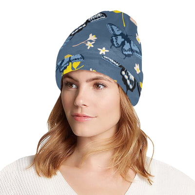 Monarch Butterfly Pattern Print Design 02 Unisex Beanie