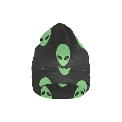 Alien Green Neon Pattern Print Design 01 Unisex Beanie