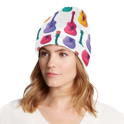 Acoustic Guitar Print Design LKS406 Unisex Beanie