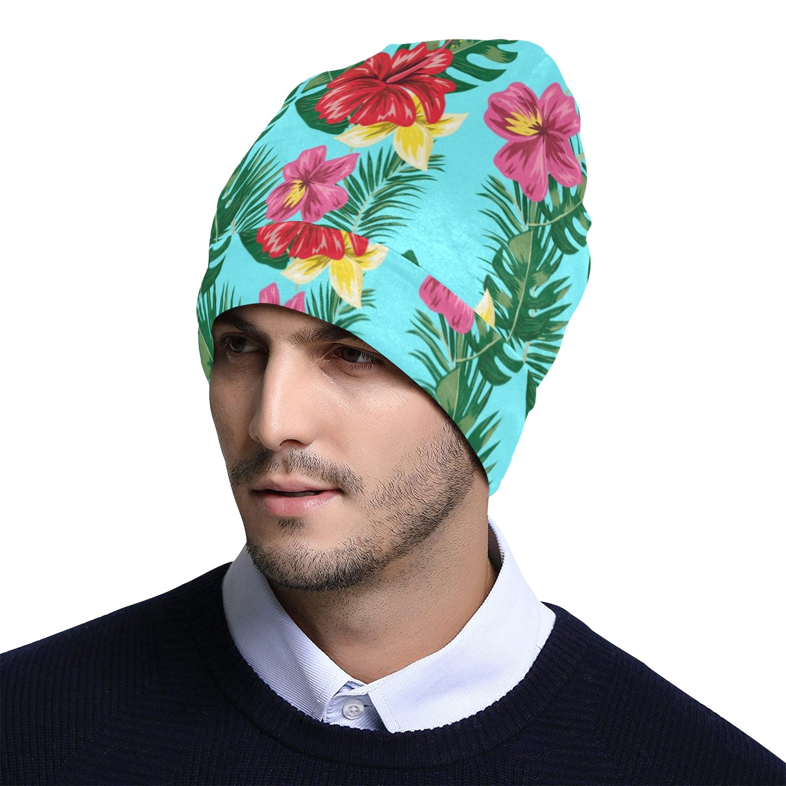 Hibiscus Hawaiian Flower Unisex Beanie