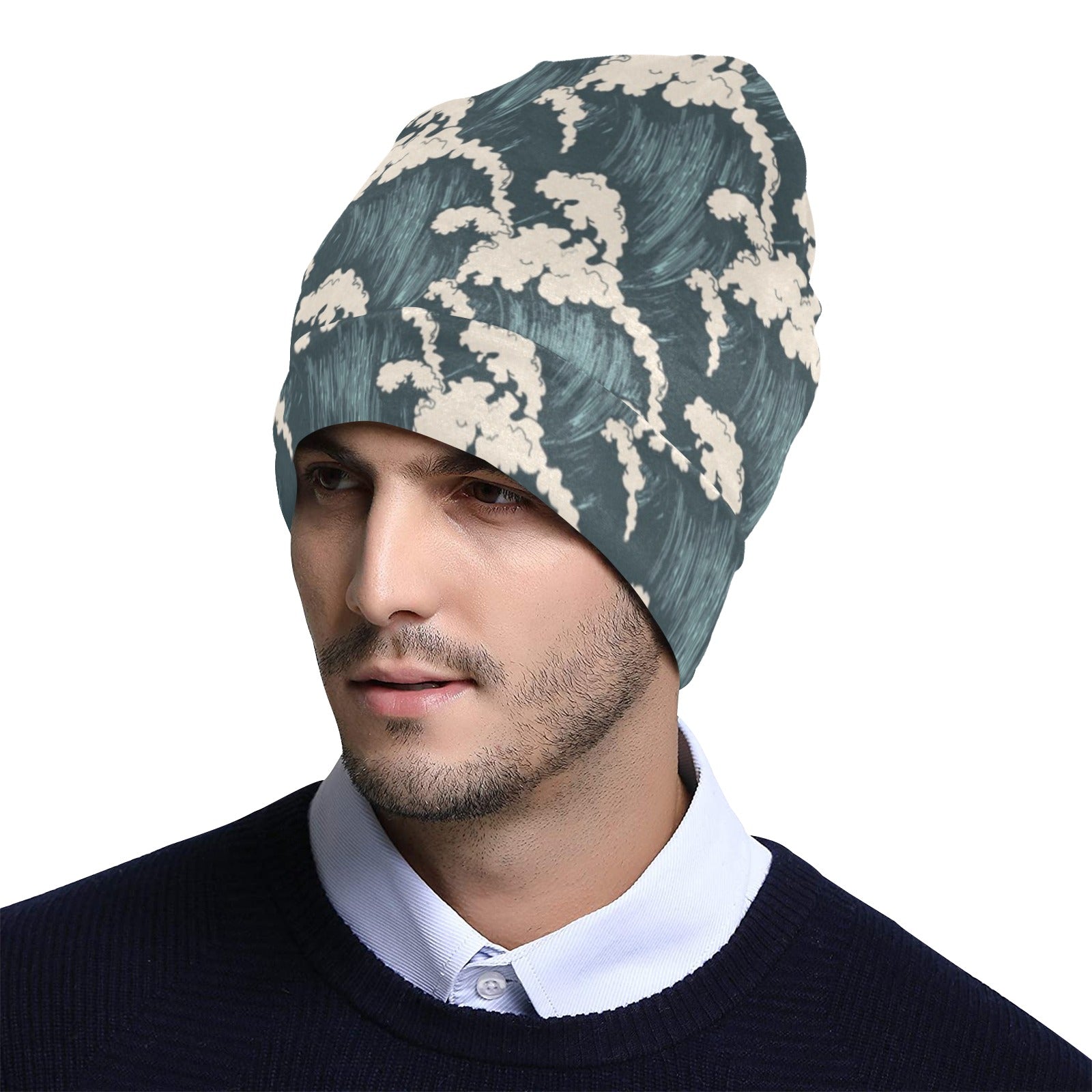 Wave Art Print Unisex Beanie