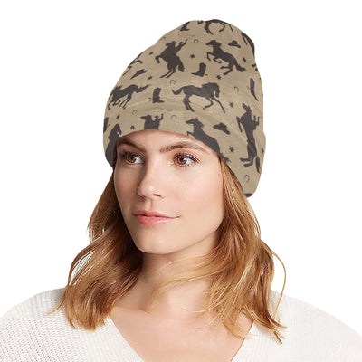 Cowboy Pattern Print Design 05 Unisex Beanie