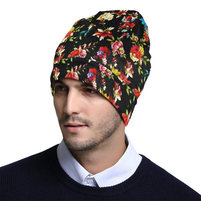 Skull Roses Flower Design Themed Print Unisex Beanie