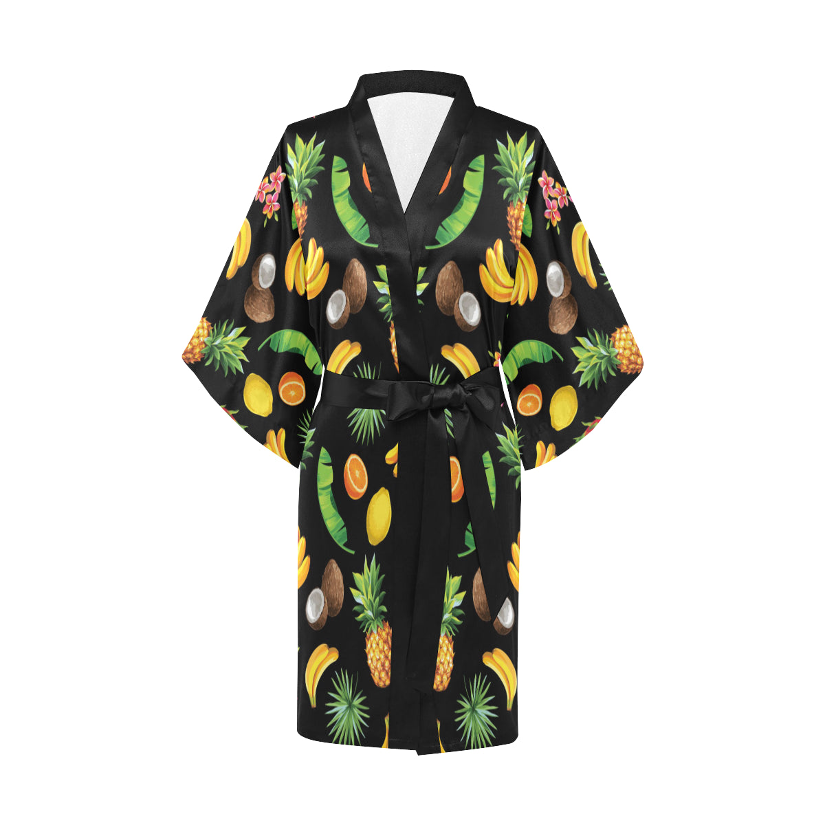 Tropical Fruits Pattern Print Design TF03 Women's Short Kimono