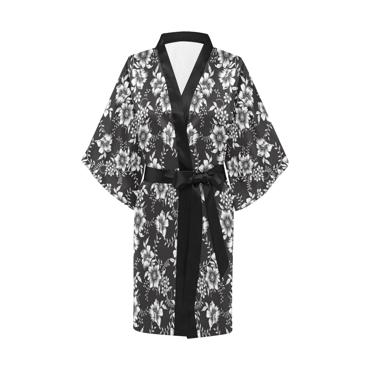 Gerberas Pattern Print Design GB02 Women's Short Kimono