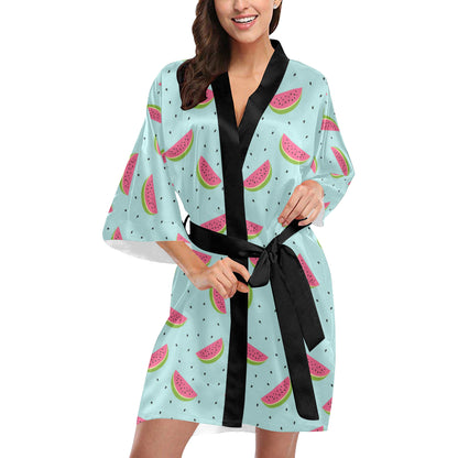 Watermelon Pattern Print Design WM06 Women's Short Kimono
