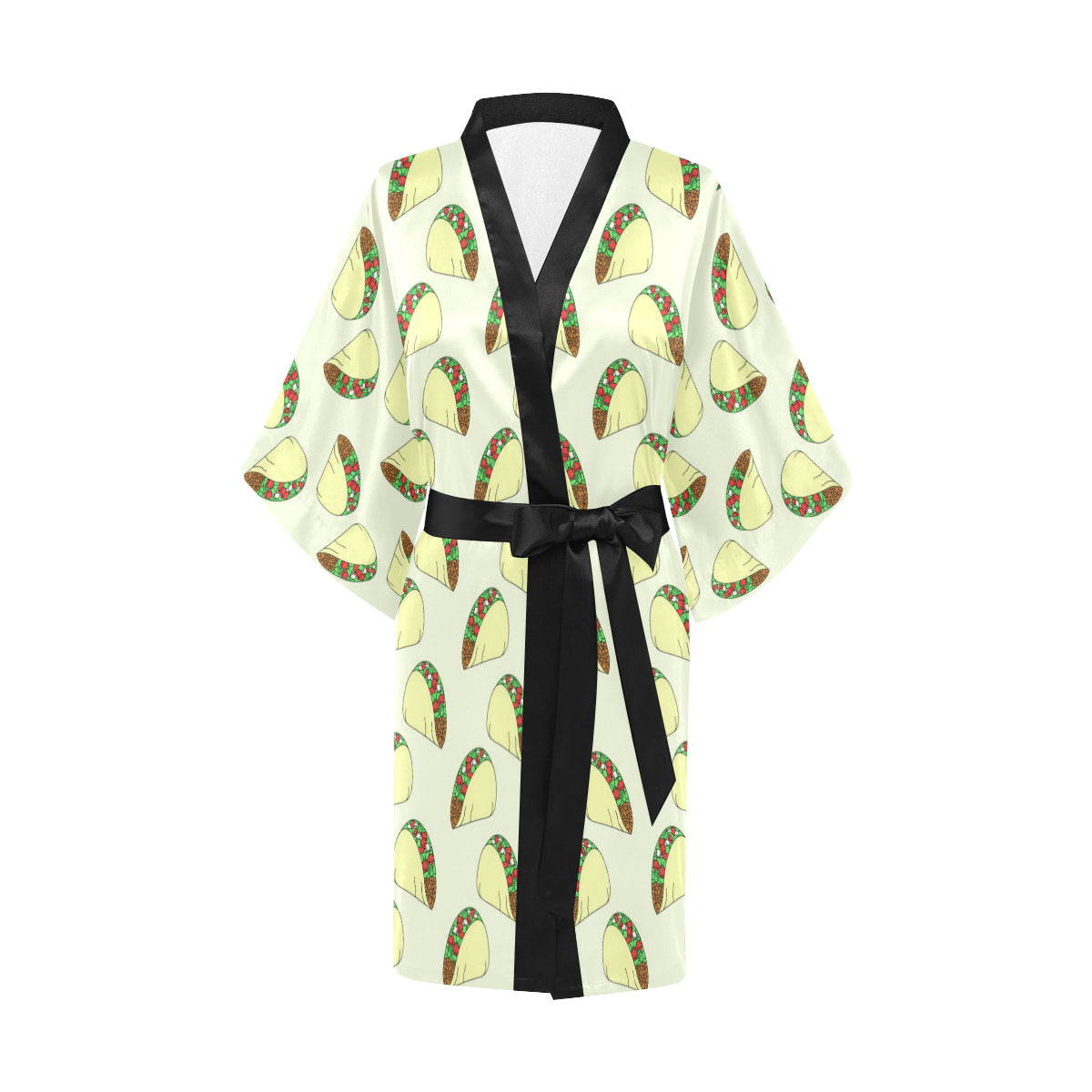 Taco Pattern Print Design TC05 Women's Short Kimono