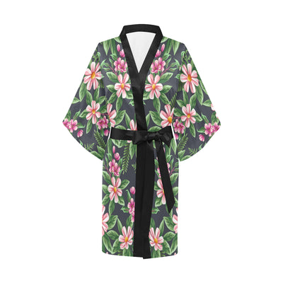 Summer Floral Pattern Print Design SF010 Women's Short Kimono