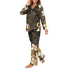 Polynesian Plumeria Sea Turtle Women's Long Pajama Sets