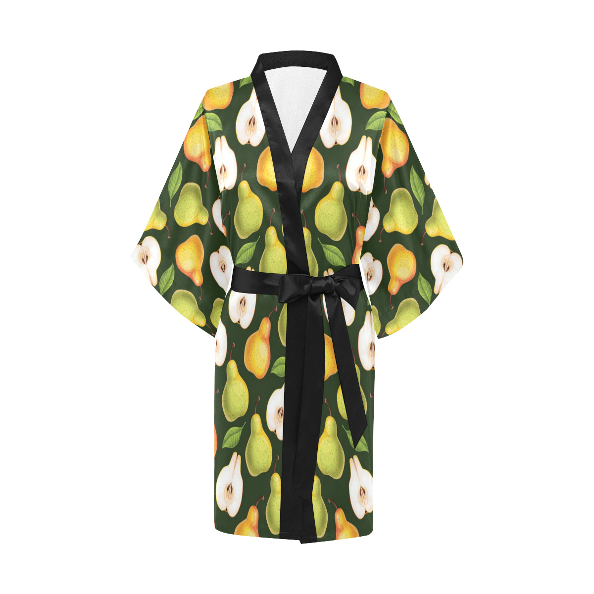 Pear Pattern Print Design PE06 Women's Short Kimono