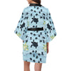 Sea Turtle Pattern Print Design T011 Women's Short Kimono