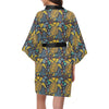 Sea Turtle Pattern Print Design T03 Women's Short Kimono