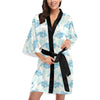 Sea Turtle Pattern Print Design T01 Women's Short Kimono