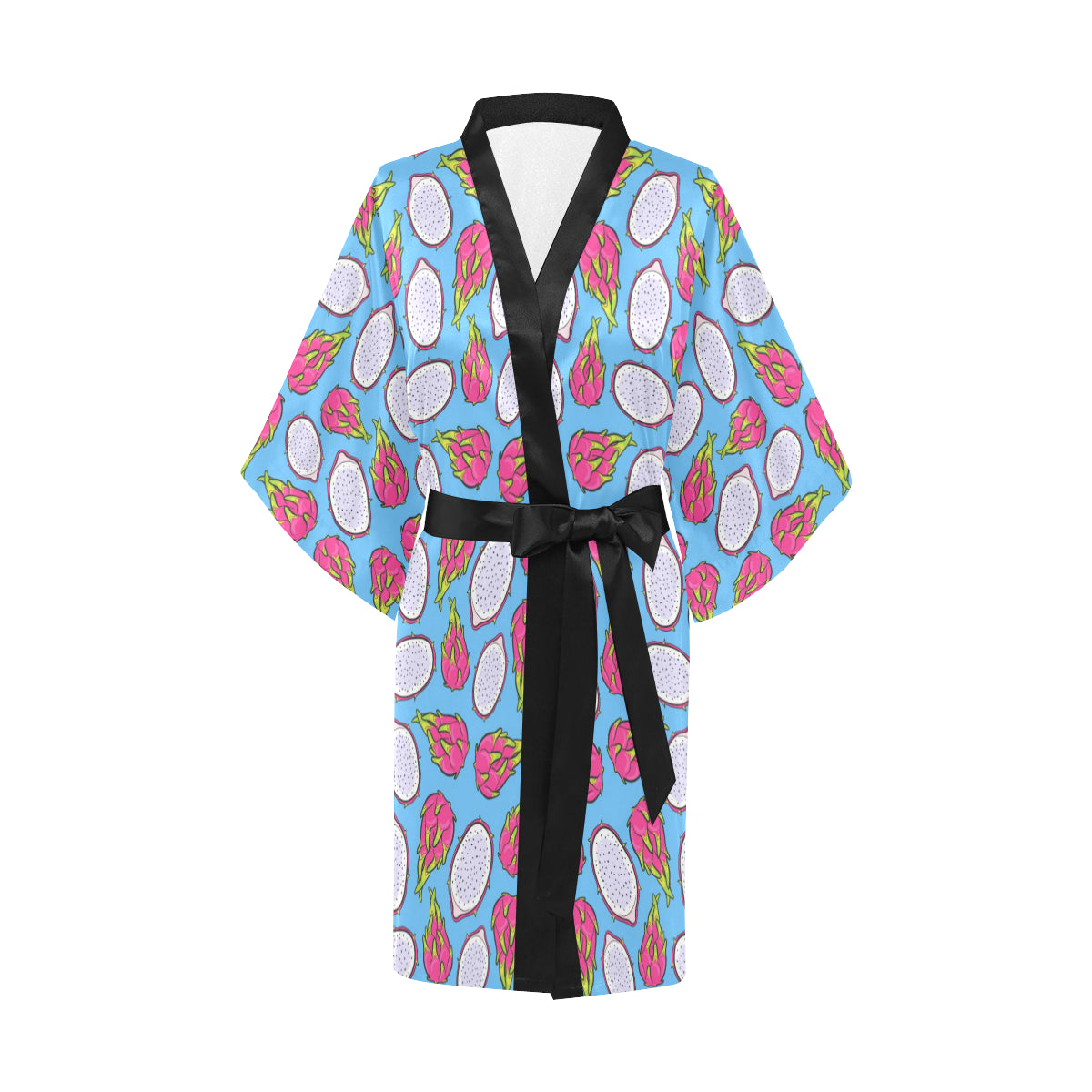 Dragonfruit Pattern Print Design DF04 Women's Short Kimono
