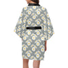 Daisy Pattern Print Design DS09 Women's Short Kimono