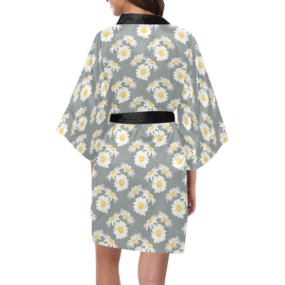 Daisy Pattern Print Design DS09 Women's Short Kimono