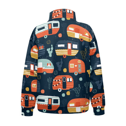 Camper Camping Women's Long Sleeve Zipper Sweatshirt