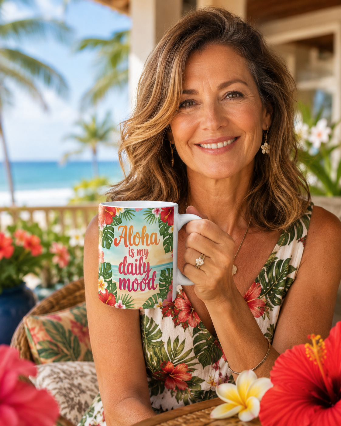 Aloha is my daily mood White Coffee Mug (11OZ)