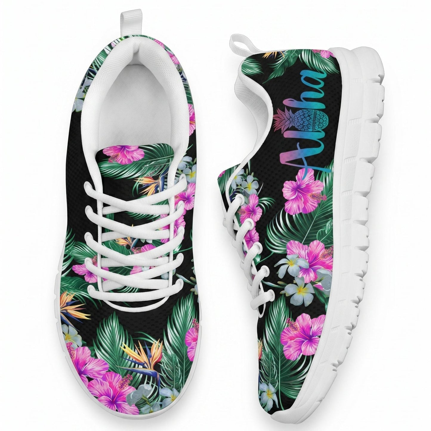 Aloha Hibiscus Hawaiian Flower Women Sneakers Shoes