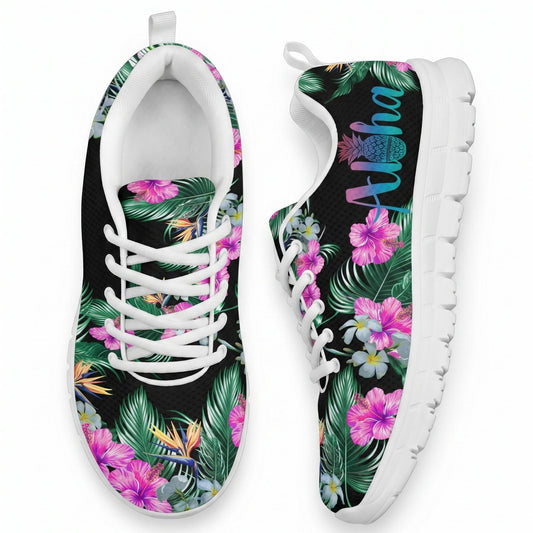 Aloha Hibiscus Hawaiian Flower Women Sneakers Shoes