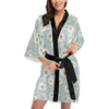 Daisy Pattern Print Design DS012 Women's Short Kimono