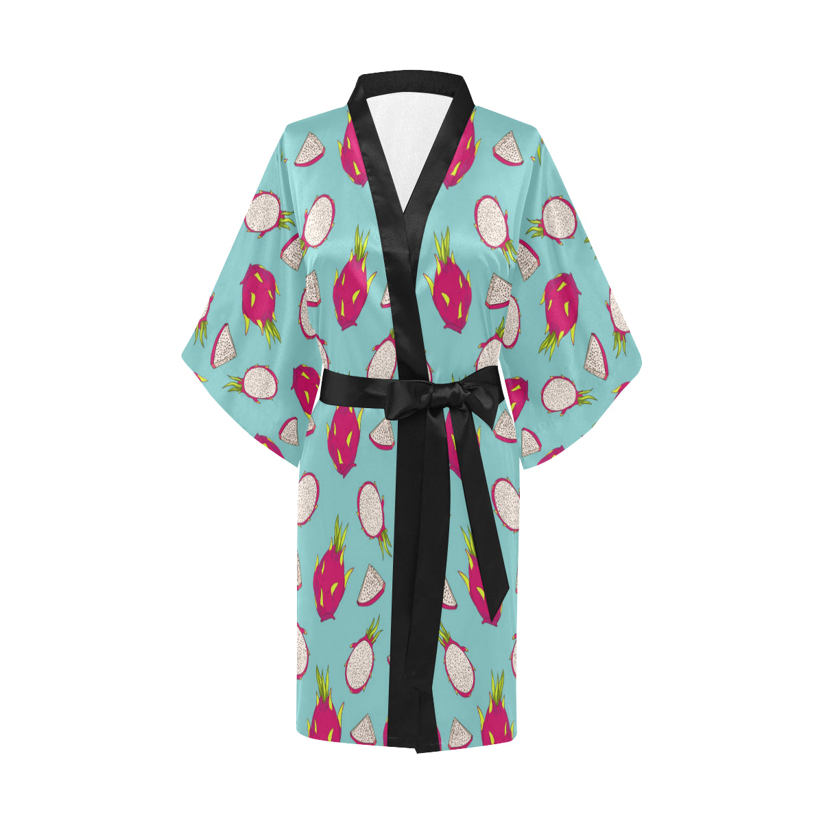 Dragonfruit Pattern Print Design DF01 Women's Short Kimono
