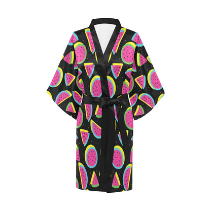 Watermelon Pattern Print Design WM07 Women's Short Kimono