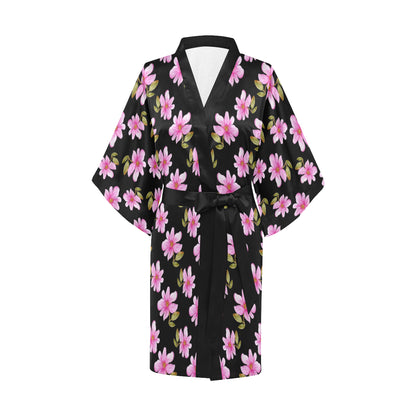 Magnolia Pattern Print Design MAG06 Women's Short Kimono