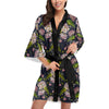 lotus Embroidered Pattern Print Design LO06 Women's Short Kimono