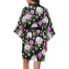 Hydrangea Pattern Print Design HD011 Women's Short Kimono