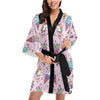 Ice Cream Pattern Print Design IC05 Women's Short Kimono