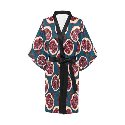 Pomegranate Pattern Print Design PG02 Women's Short Kimono