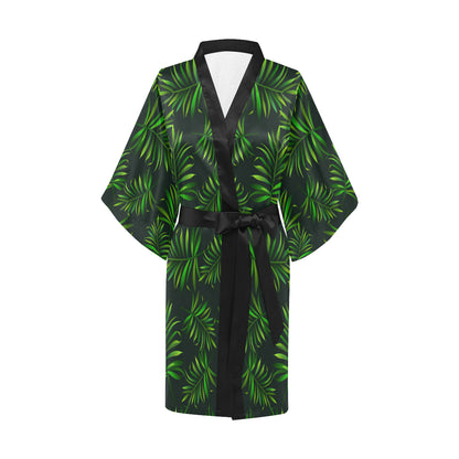 Rainforest Pattern Print Design RF03 Women's Short Kimono