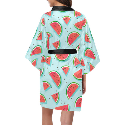 Watermelon Pattern Print Design WM03 Women's Short Kimono