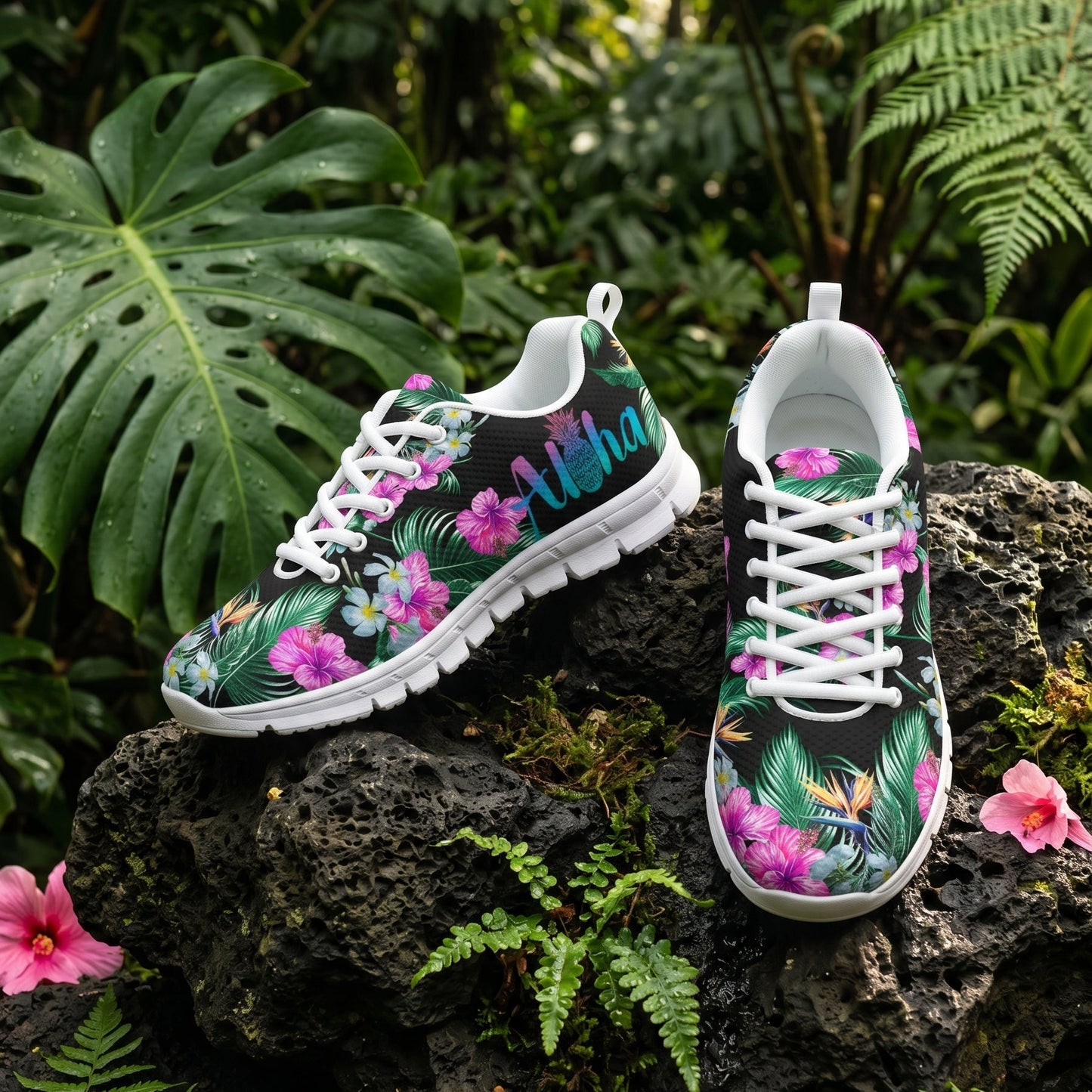 Aloha Hibiscus Hawaiian Flower Women Sneakers Shoes