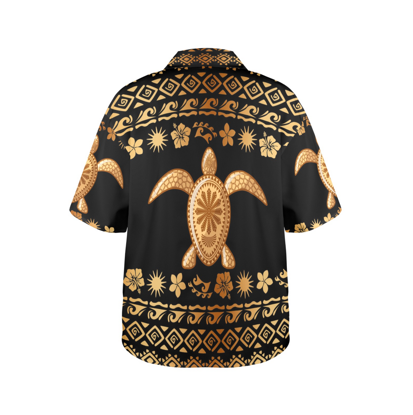Tribal Sea turtle Polynesian Hawaiian Women's Hawaiian Shirt