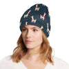 Llama with Polka Dot Themed Print Unisex Beanie