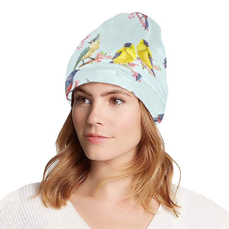 Bird Sweet Themed Print Pattern Unisex Beanie