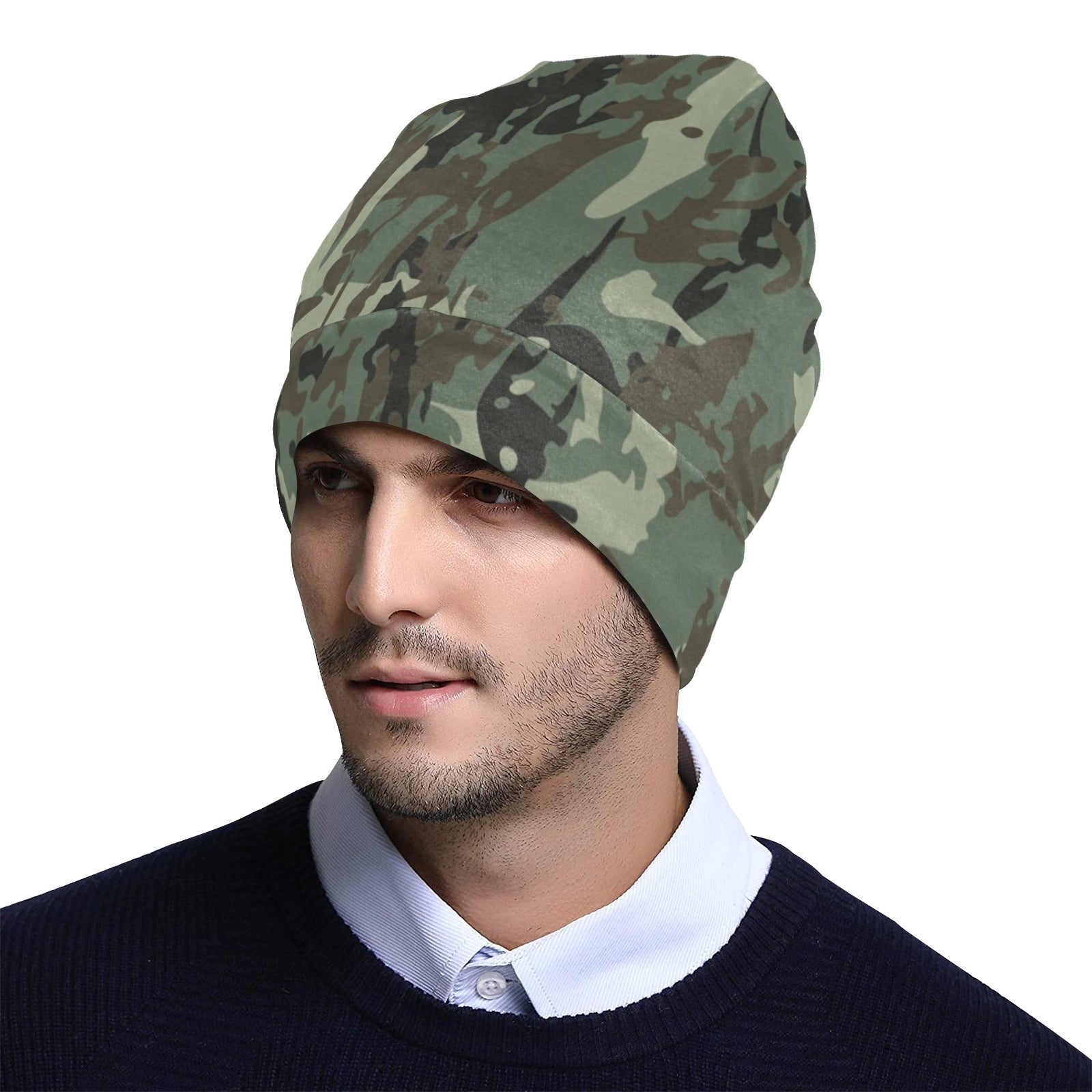 Camouflage Pattern Print Design 06 Unisex Beanie