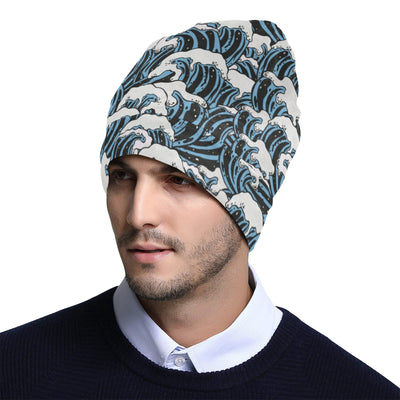 Surf Wave Pattern Print Unisex Beanie