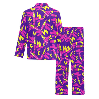 Lipstick Pattern Print Design LT04 Men's Long Sleeve Pajama Set