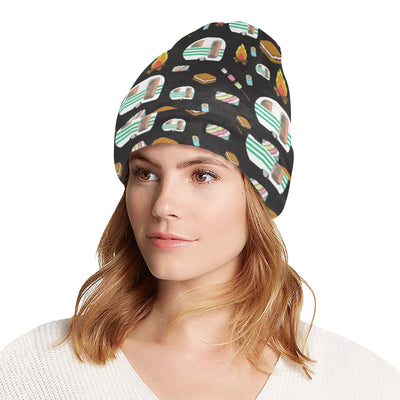 Camper marshmallow Camping Design Print Unisex Beanie