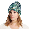 Sun Spot Tropical Palm Leaves hower Curtain Unisex Beanie