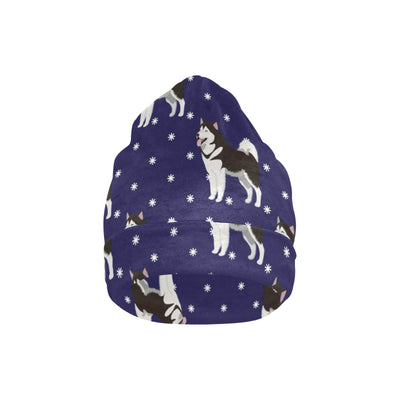 Alaskan Malamute Pattern Print Design 04 Unisex Beanie